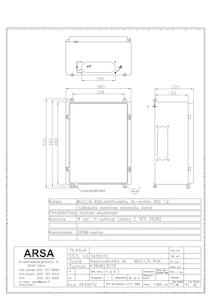 arsa Asennuskotelo al arsa muc1/b rsk 380x480x225 4xii