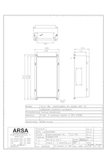 arsa Asennuskotelo al arsa tc/c rk 480x280x170 4xii
