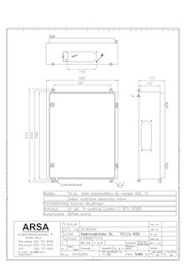 arsa Asennuskotelo al arsa yc1/a nsk 580x480x170 4xii
