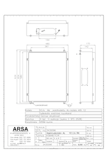 arsa Asennuskotelo al arsa yc1/a rk 580x480x170 4xii