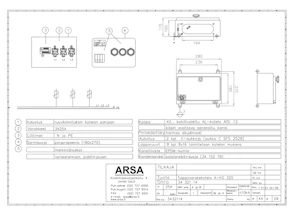 arsa Tulppavarokekotelo al arsa kg 325 3x25a 280x190x115
