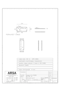 arsa Läpivientilaippa arsa mii/525e 5xm25