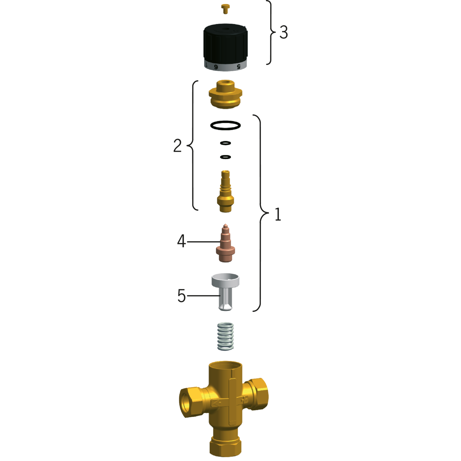 oras Syöttösekoitusventtiili oras 421022 22mm 37-65c