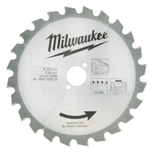 milwaukee Pyörösahanterä milwaukee 216/30/24t 2,8