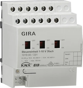 gira Lähtöyksikkö knx gira 1-10v 3 ulostuloa man. akt.