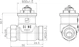 oras Patteriventtiili suora oras 443010 stabila pro 3/8