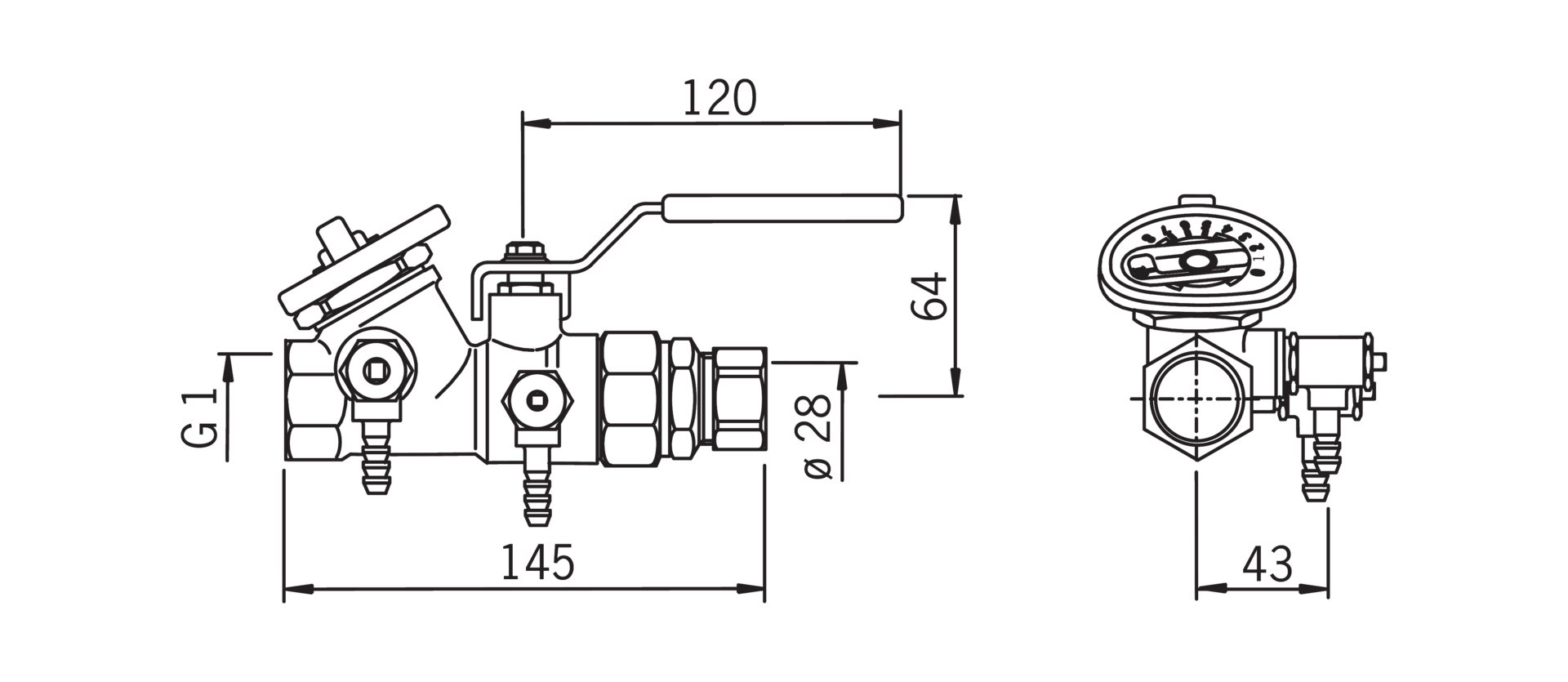oras Pumpun säätöventtiili oras 411028 1x28mm