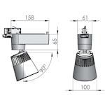 KOHDEVALAISIN LMI 1206lm 830 G69 E3FL 0,25A HO