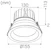 hide-a-lite Downlight solo maxi g2 ant 3000k dali