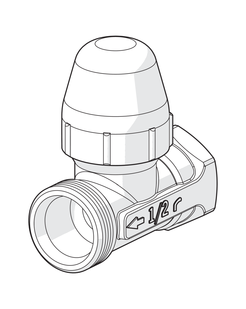 oras Patteriventtiili suora oras 442650 stabila 1/2 suurteho