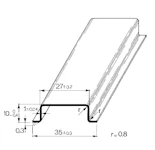ASENNUSKISKO TS 35/S 35x10x2m DIN-KISKO