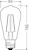 osram Led-lamppu parathom globe edison 40p 4,5w/827 fil e27