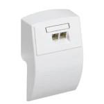 DATA-RASIA 2XRJ45 CAT5E VALKOINEN