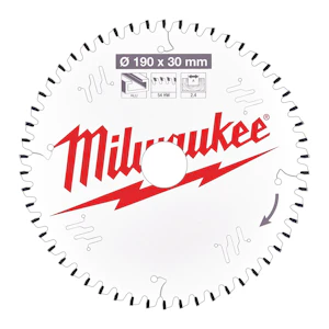 milwaukee Pyörösahanterä milwaukee p alu 190x30x2,4x54tf neg