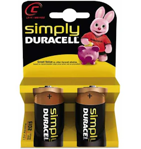 duracell Duracell simply c 2 pk mn1400