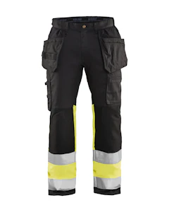 blåkläder Riipputaskuhousut blåkläder koko d108 musta/keltainen