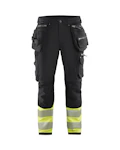 RIIPPUTASKUHOUSUT BLÅKLÄDER KOKO C46 MUSTA/KELTAINEN