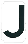 MERKINTÄKIRJAIN J 75MM 10KPL/PKT B9335050