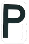 MERKINTÄKIRJAIN P 75MM 10KPL/PKT B9335050