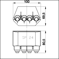 ensto Haaroitusliitin sp 24 liittim. sl19.4