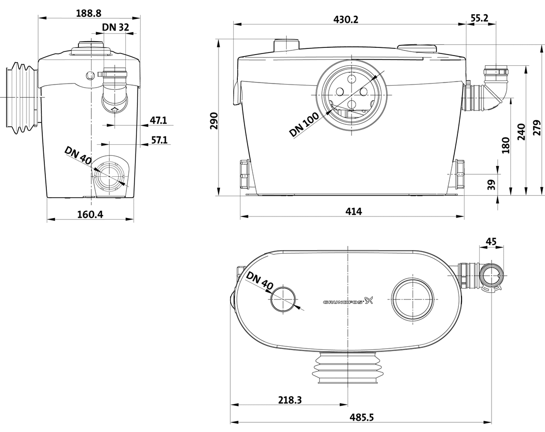 grundfos Wc-pumppaamo grundfos sololift+wc-3