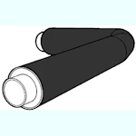 KULMAELEMENTTI DN 40-140 45'