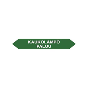 suomen turvakauppa Merkintätarra kaukolämpö paluu 160x25 ta