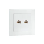 MODULÄR UTTAG 2XRJ 45 CAT6 INFÄLLD VIT
