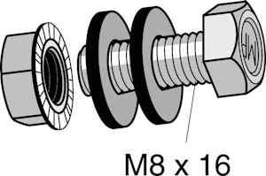 mp bolagen Mont skruv m 8x16 rostfri mp-293r