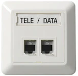 DATAPISTORASIA ELKO RS16 2xRJ45 UTP C6 SLIM I VALK
