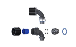 flexicon Suojaletkuliitin muovi hf fpau42-bm50-90b musta
