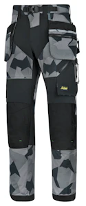 snickers workwear Työhousut snickers 6902-8704 harmaa camo-musta koko 154