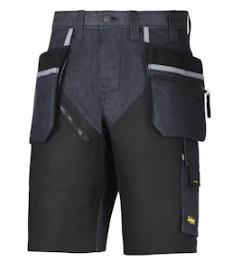 snickers workwear Shortsit snickers 6104-6504 denim-musta koko 56