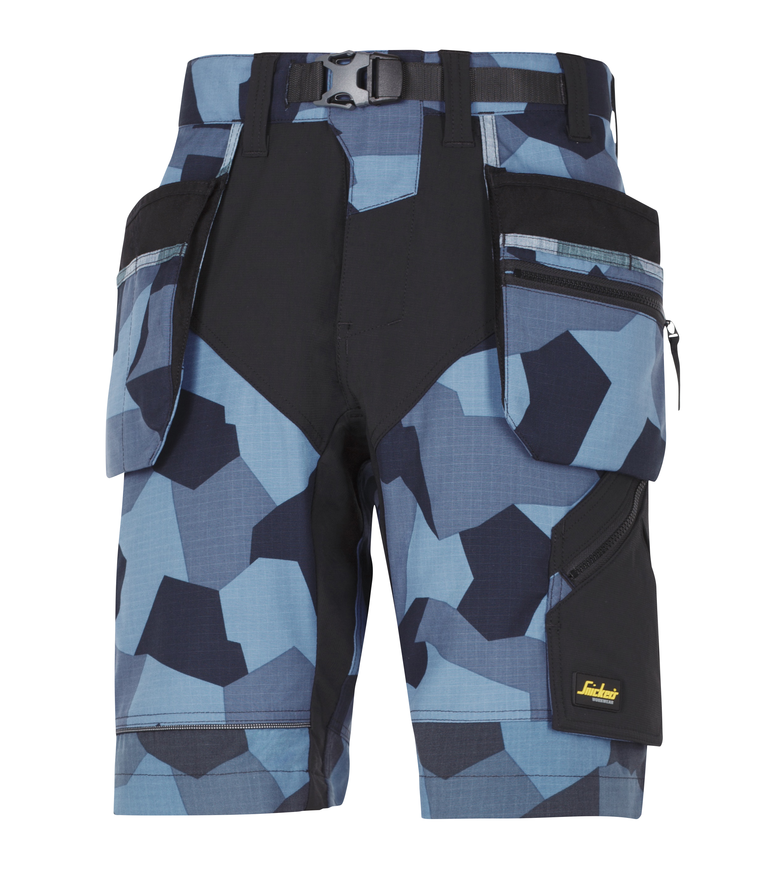TYÖSHORTSIT SNICKERS 6904-8604 SINI-MUSTA CAMO KOKO 54