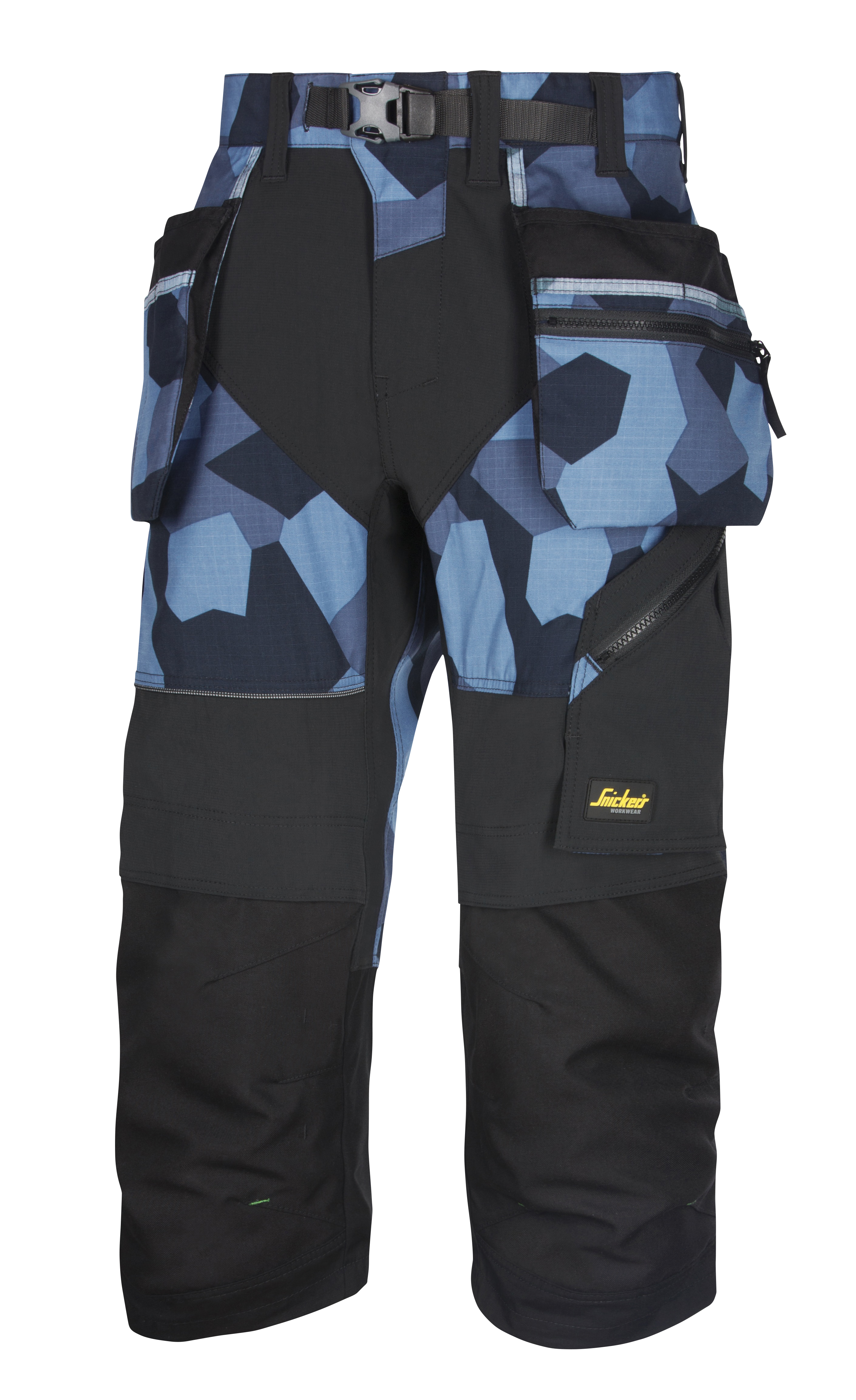 3/4-HOUSUT SNICKERS 6905-8604 SINI-MUSTA CAMO KOKO 52