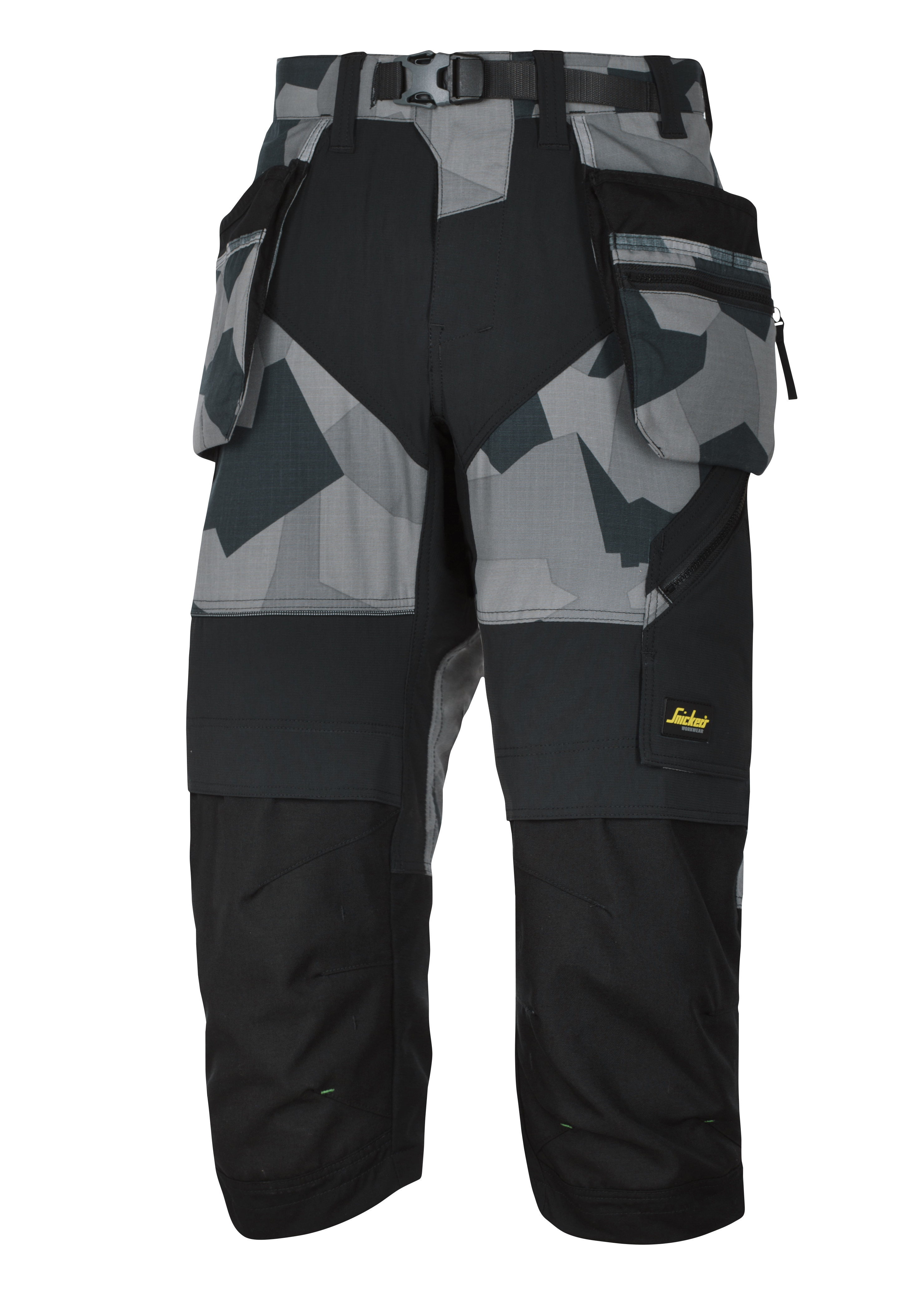 3/4-HOUSUT SNICKERS 6905-8704 HARMAA-MUSTA CAMO KOKO 44
