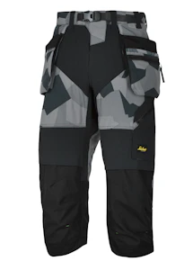 snickers workwear 3/4-housut snickers 6905-8704 harmaa-musta camo koko 104