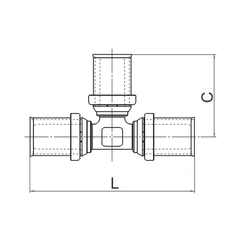 lk T-haaraliitin lk 16x16x16 presspex