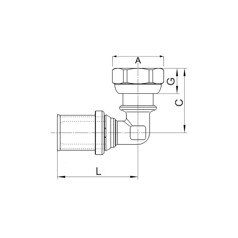lk Jakotukkiliitin lk 16 x 3/4 sk kulma eurocone