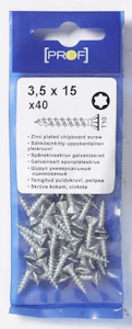 prof Träskruv prof t10 3,5x15 fzb 40st