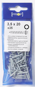 prof Träskruv prof t10 3,5x20 fzb 35st