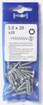 TRÄSKRUV PROF T10 3X20 FZB 35ST