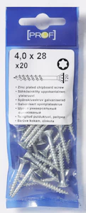 prof Träskruv prof t20 4x28 fzb 20st