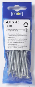 prof Träskruv prof t20 4x45 fzb 20st