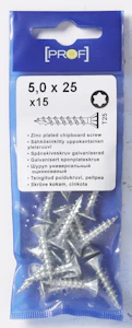 prof Träskruv prof t25 5x25 fzb 15st