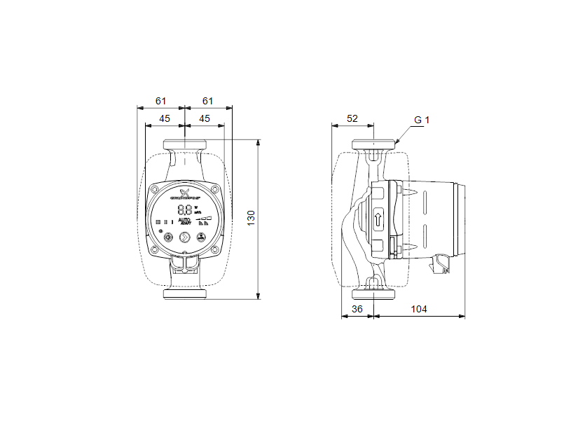 grundfos Lämpöjohtopumppu grundfos alpha2 15-60 130mm