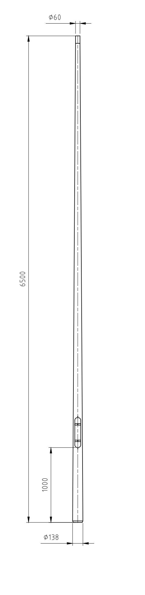 tehomet Kartiopylväs tehomet a106s (6m) suora