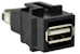 fsr Liitinlevy finnsat usb-a n/n liitin, musta