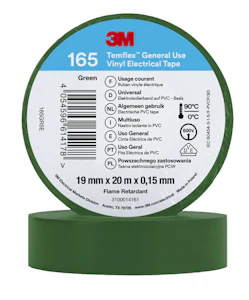 3m Sähköteippi temflex 165 vinyyli vihreä, 19mmx20m