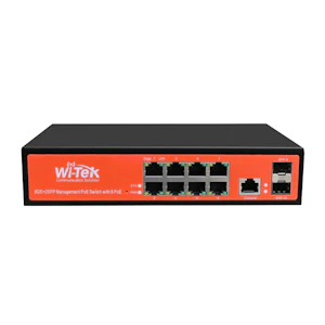 wi-tek Ethernet kytkin finnsat 8xge+2sfp 24/48v poe auto mana